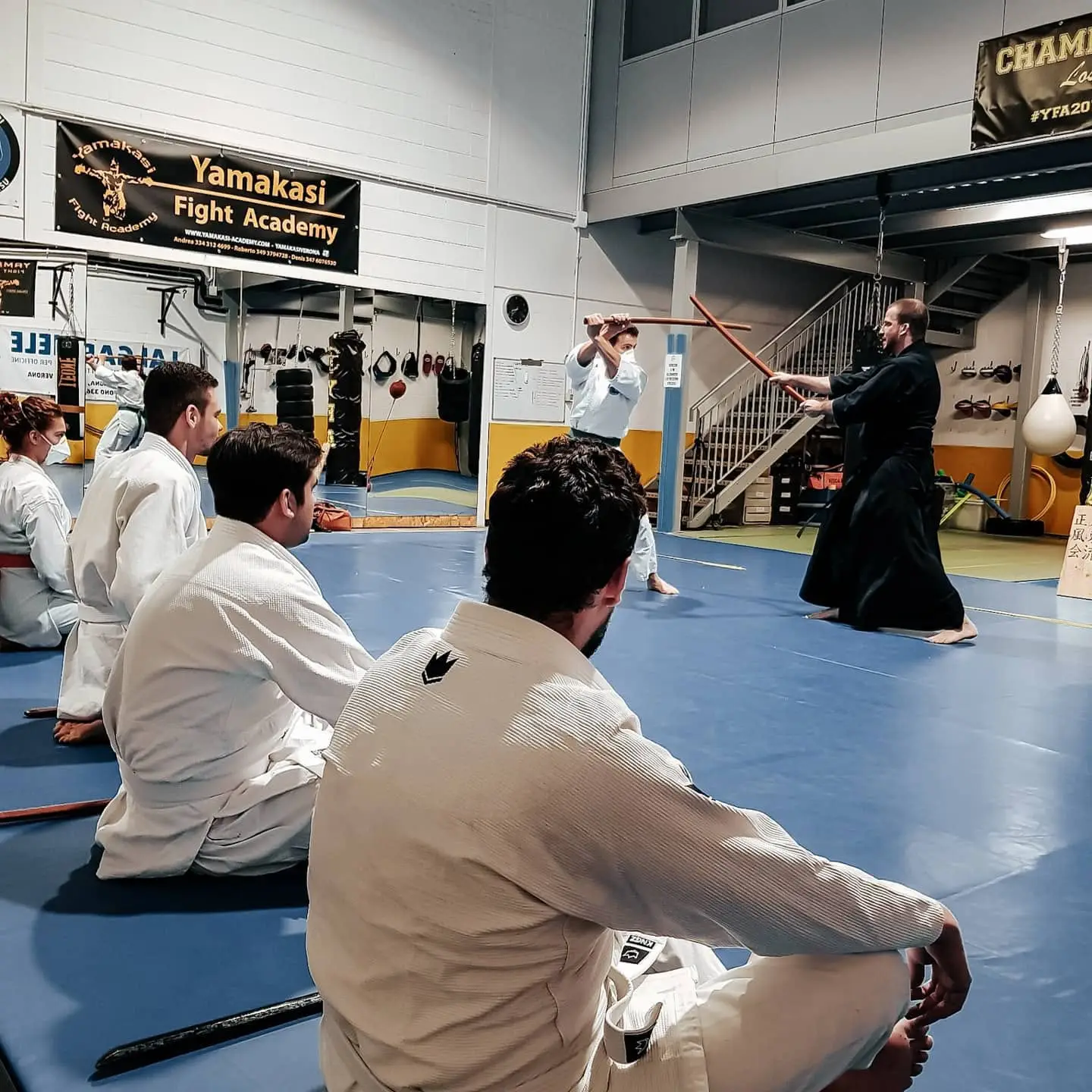 Pietro Vaccari nel dojo di San Martino Buon Albergo