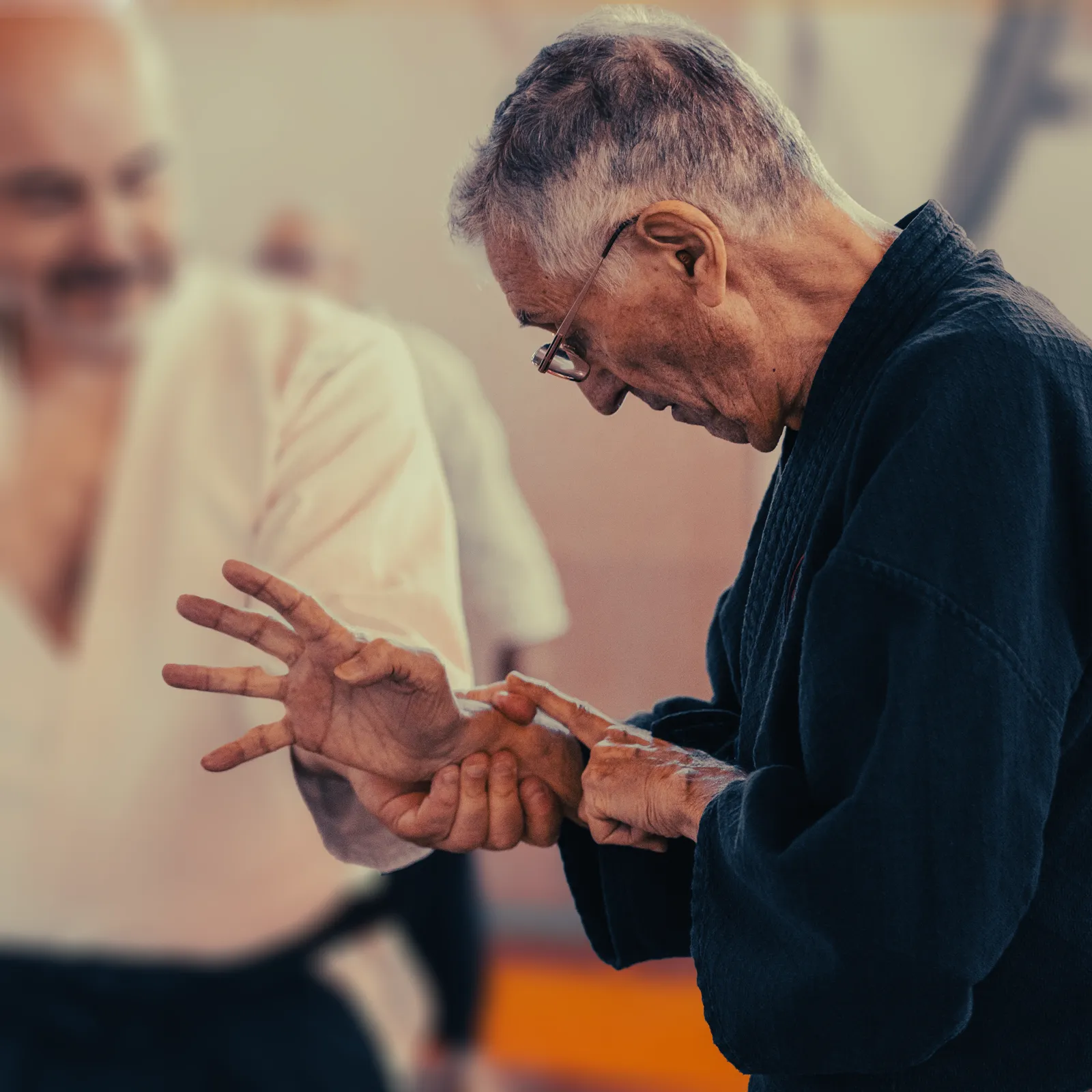 Carniel Sensei durante l'insegnamento di una tecnica